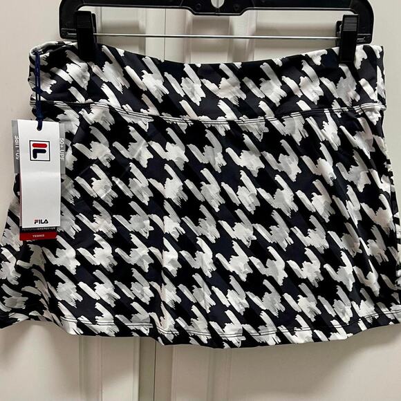 NWT FILA HOUNDSTOOTH TENNIS SKIRT SKORT SIZE LARGE - Picture 3 of 4